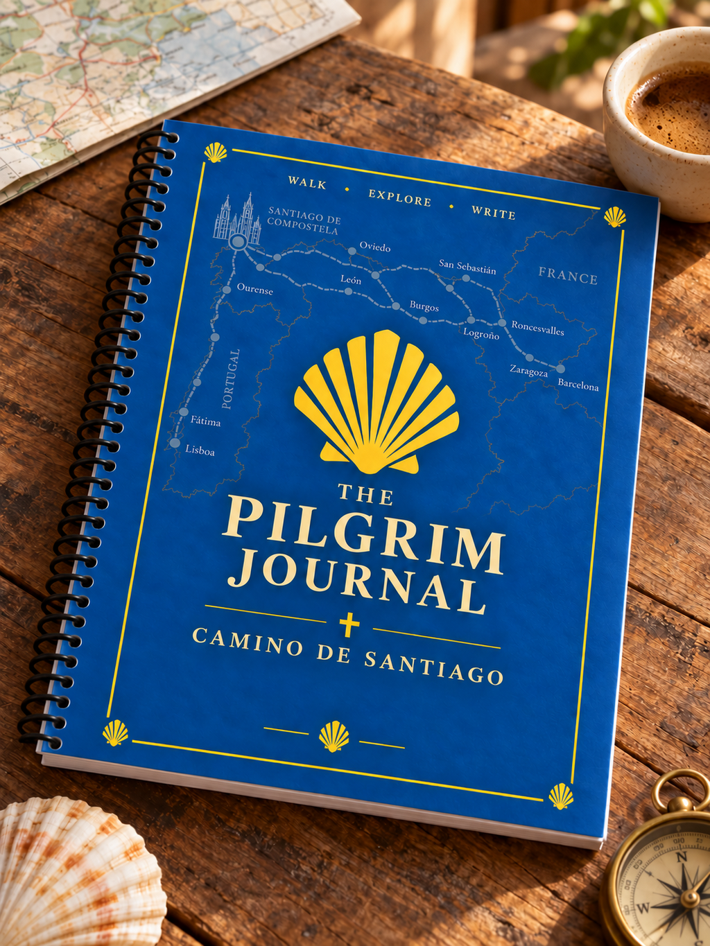 Classic Blue spiral-bound Camino journal