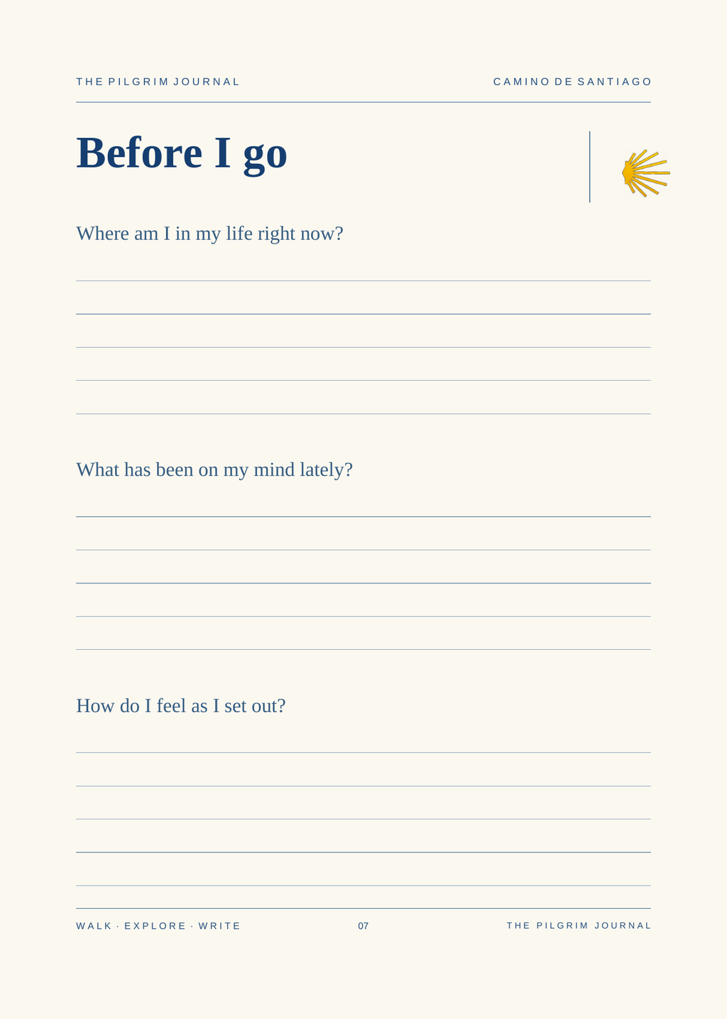 Before I go — reflection prompts from the final English journal