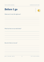 Before I go — reflection prompts from the final English journal