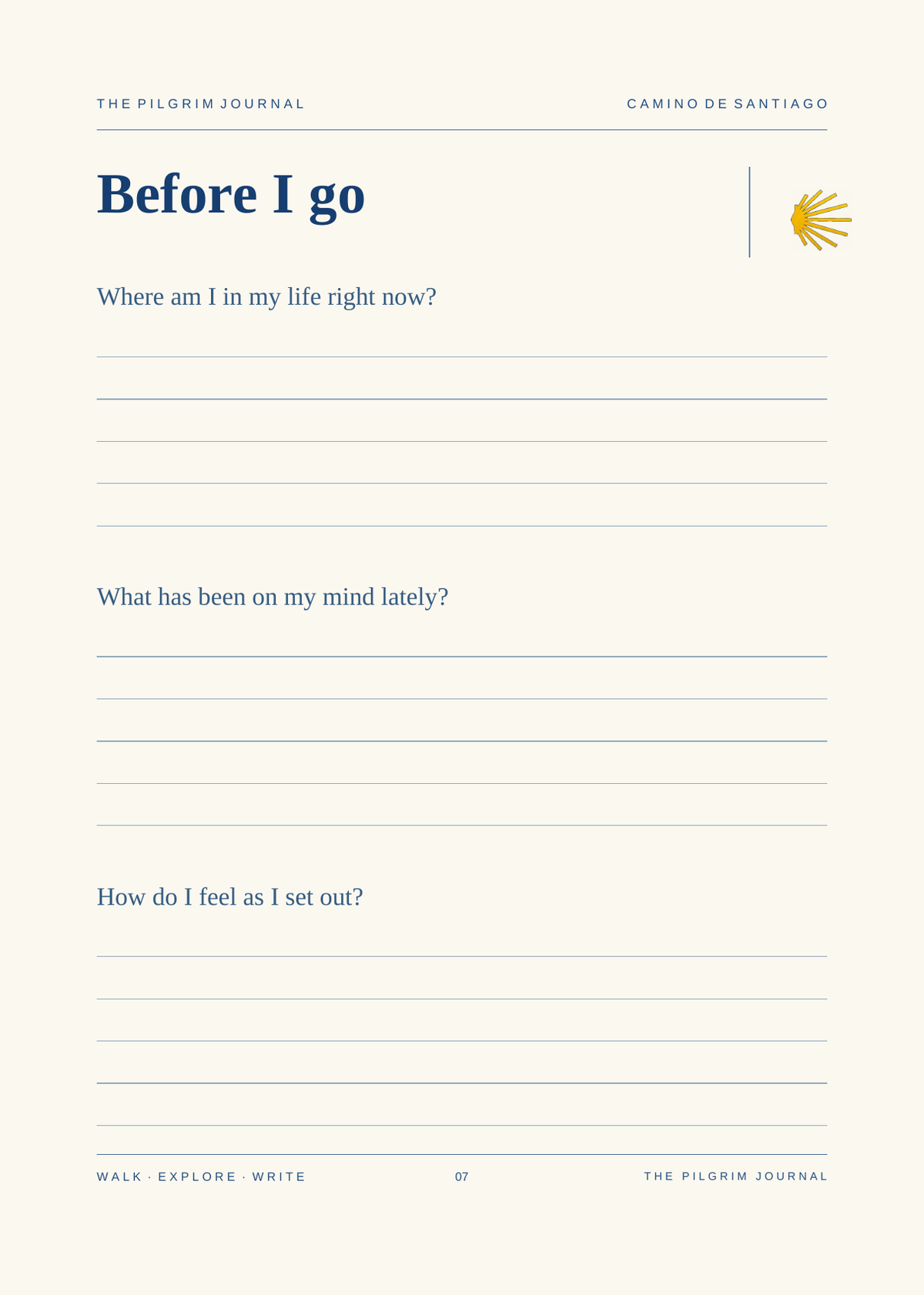 Before I go — reflection prompts from the final English journal