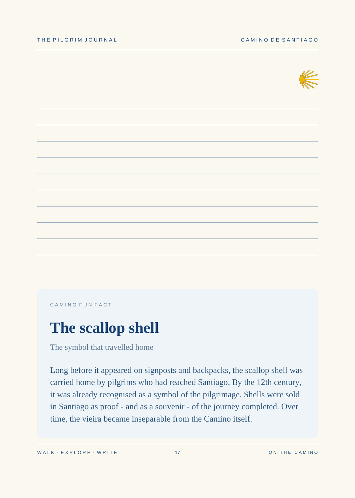 The scallop shell — a Camino story from the English journal