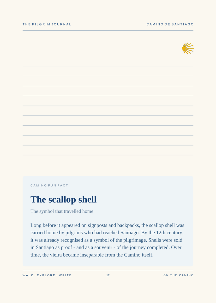 The scallop shell — a Camino story from the English journal