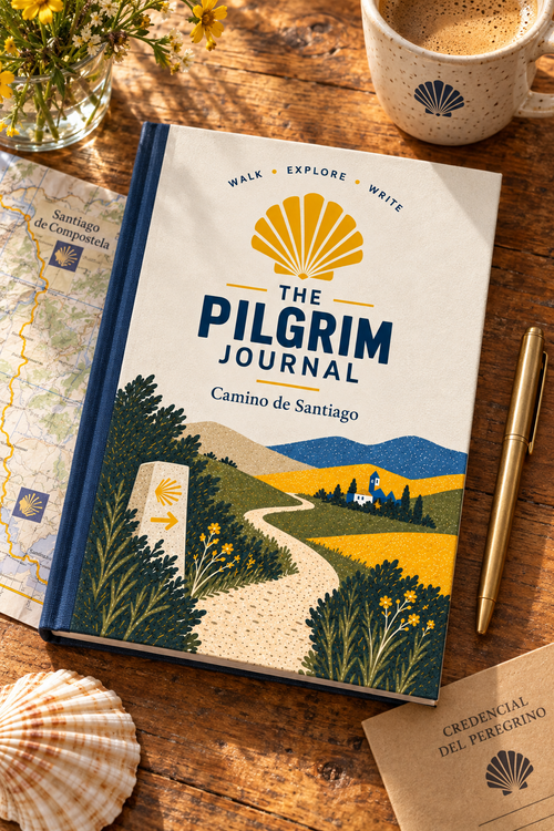 Camino Landscape hardcover journal with cream illustrated cover
