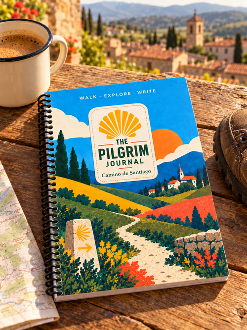 Sunlit Camino spiral-bound journal